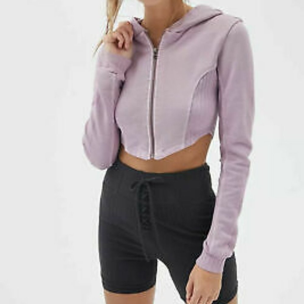 Urban Outfitters Lilac Ribbed Hoodie